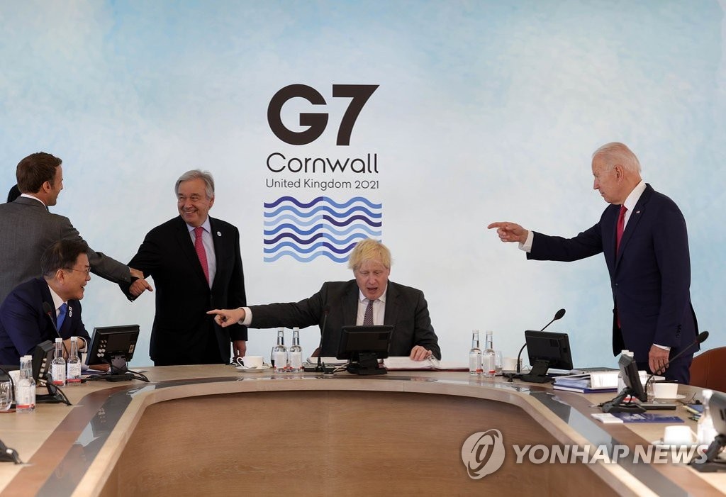 G7 정상들, 중국 집단견제·지구촌 백신보급 촉진 결의