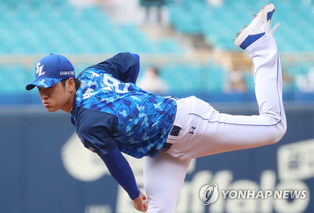 직구 평균 136㎞…백정현, 노련한 투구로 6월 평균자책점 1위