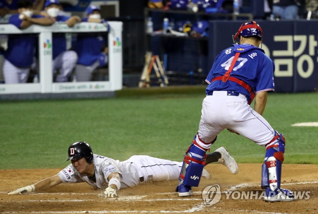 이원석 만루포·오승환 20세이브…삼성, 두산 꺾고 3연승