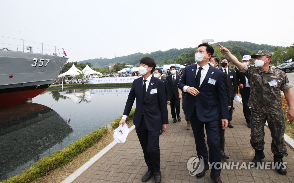 제2연평해전 기념행사 간 송영길 "튼튼한 안보가 기초"