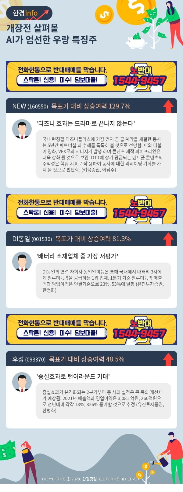 [포커스]개장전 살펴볼 AI가 엄선한 우량 특징주