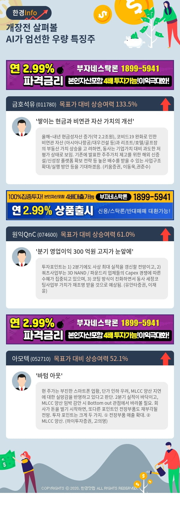 [포커스]개장전 살펴볼 AI가 엄선한 우량 특징주