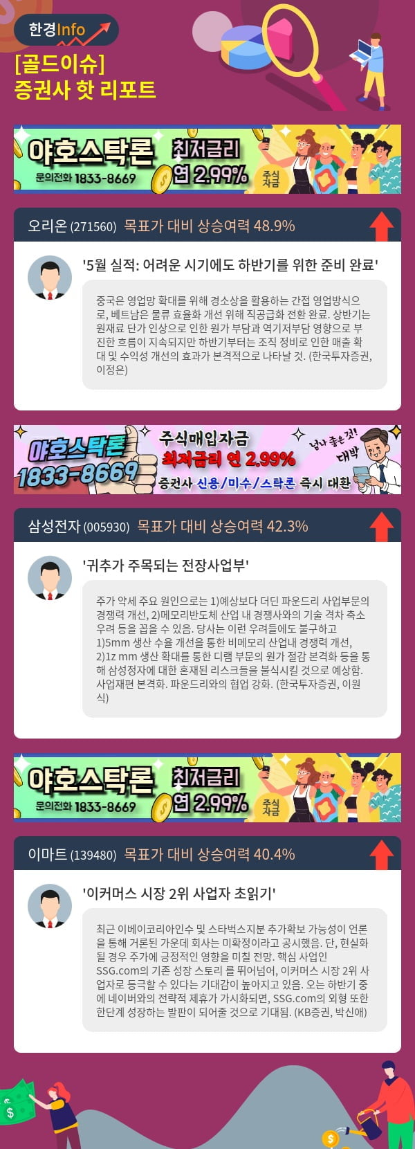 [골드이슈] 증권사 핫 리포트