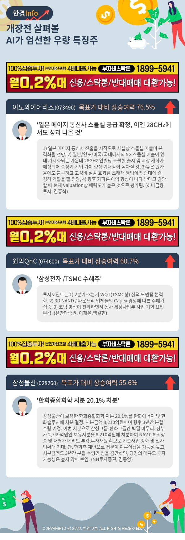 [포커스]개장전 살펴볼 AI가 엄선한 우량 특징주