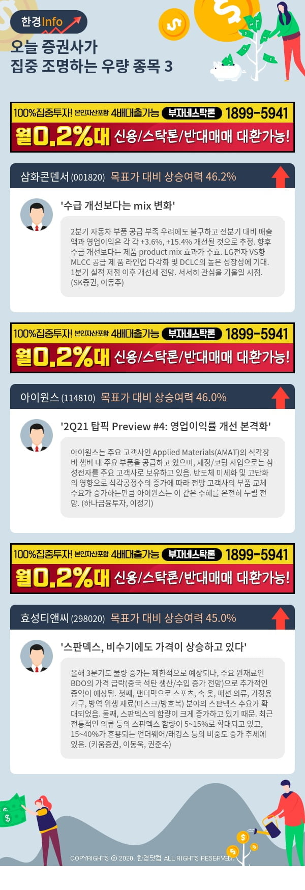 [포커스]오늘 증권사가 집중 조명하는 우량 종목 3