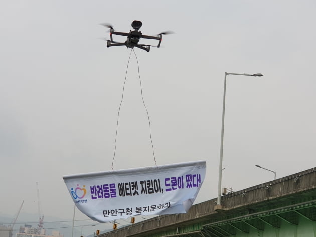 경기 안양시, 산불감시에 이어 '드론 활용해 반려동물도 계도'