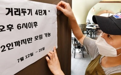 거리두기 4단계…외식업계 "보상예산 턱없이 부족, 증액해야" 