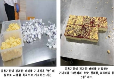 유통기한 지난 버터로 만든 빵 8만3000개 기내식 납품…적발 