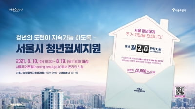 서울시 '청년월세' 문턱 낮춘다…하반기 2만2000명 모집