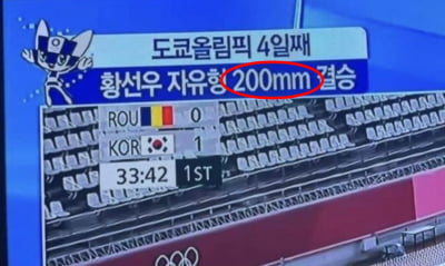 올림픽 중계 잇따른 논란…이번엔 '자유형 200mm' 자막 실수