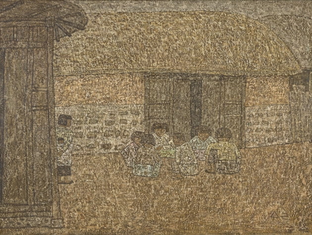 박수근, 유동, 1954, 캔버스에 유채, 130x97cm