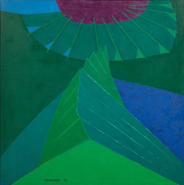 유영국, 작품, 1972, 캔버스에 유채, 133x133cm