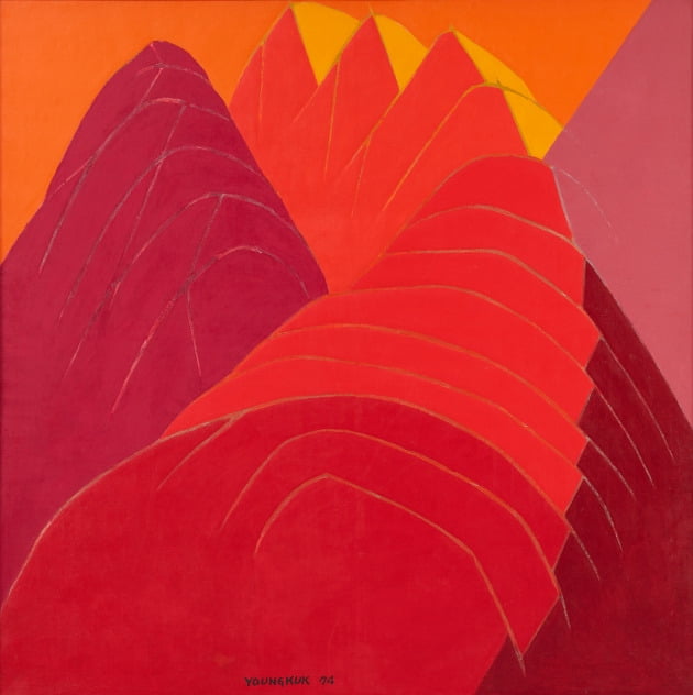 유영국, 작품, 1974, 캔버스에 유채, 136x1365cm