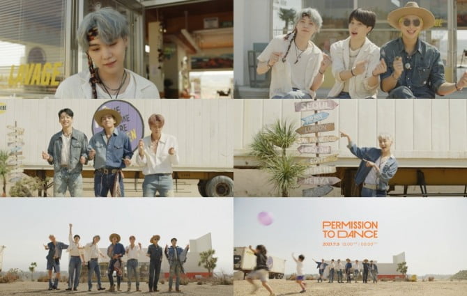 방탄소년단, 신곡 ‘Permission to Dance’ 뮤직비디오 티저 공개…평화롭고 자유로운 분위기