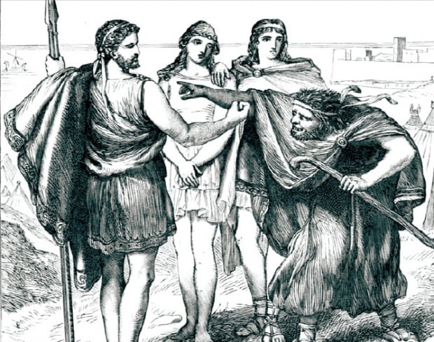 테르시테스는 《일리아스》에 등장하는 인물 중 유일하게 천한 신분을 가진 인물이다. 