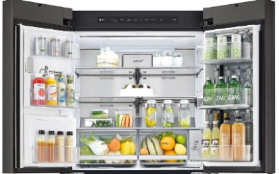 LG 디오스 얼음정수기냉장고 오브제컬렉션, '노크온 기능'으로 냉장고 안 열어도 내부 확인