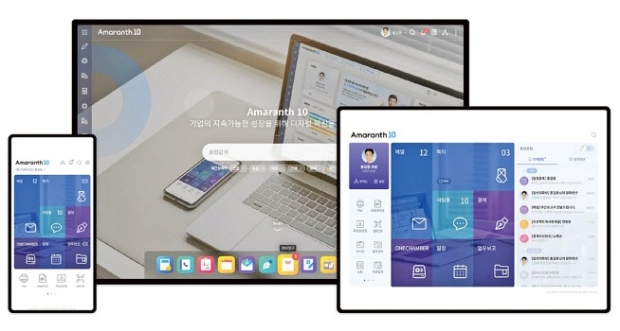 더존비즈온의 ‘아마란스 10’은 직원들이 올린 데이터를 AI가 실시간으로 분석한다. 