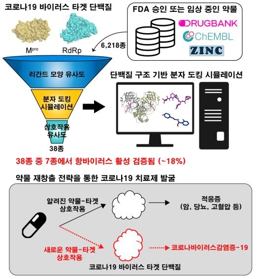 기존 약물 가상 스크리닝해 코로나19 치료 후보물질 찾았다