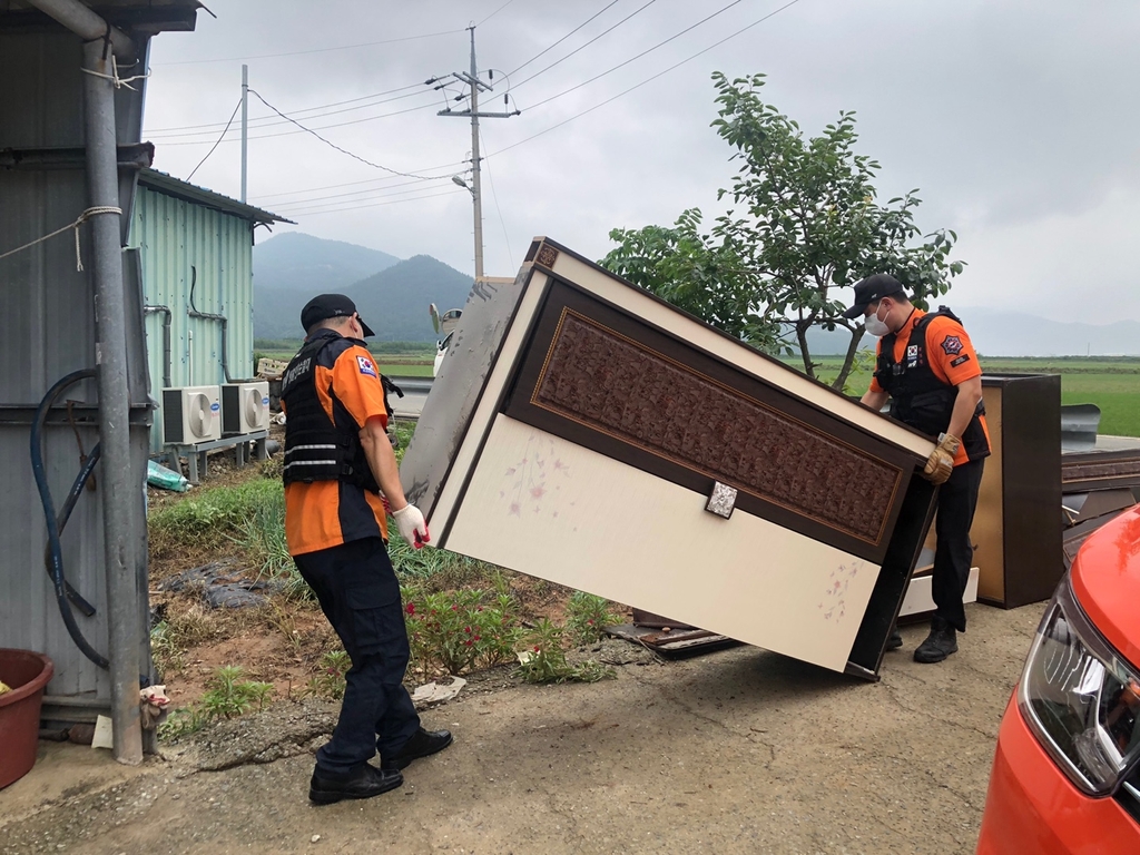 전남소방, 강진·장흥 수해 지역 복구 지원