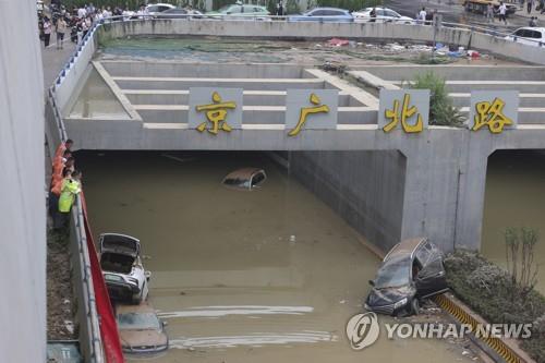 "中 '곡창' 허난성 폭우로 농지 피해…식량생산 차질 우려"