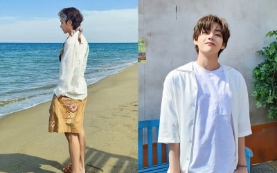 방탄소년단 뷔, 폭염 잊게 하는 청순+섹시 '청량 비주얼'