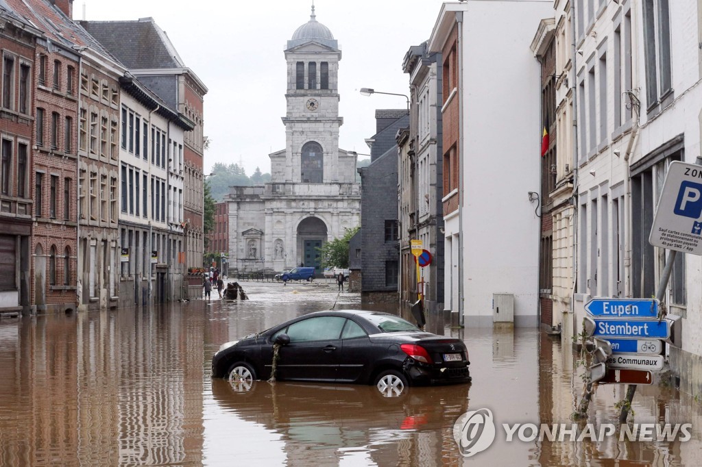 벨기에 폭우·홍수로 최소 4명 사망…네덜란드서도 주민 대피