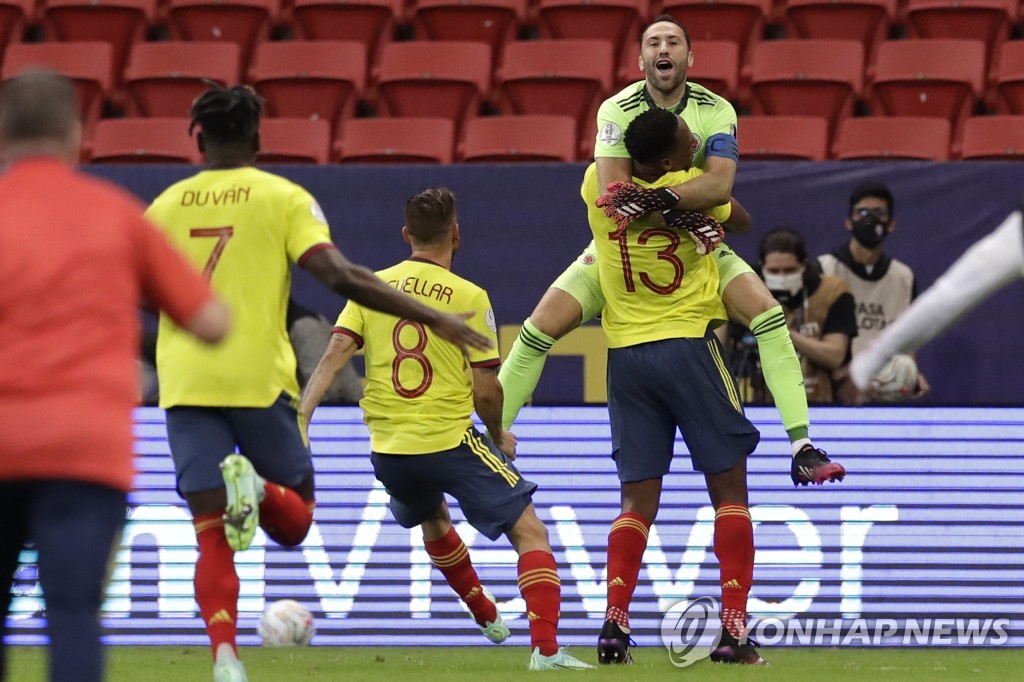 콜롬비아, 승부차기서 우루과이 꺾고 코파 아메리카 4강 진출