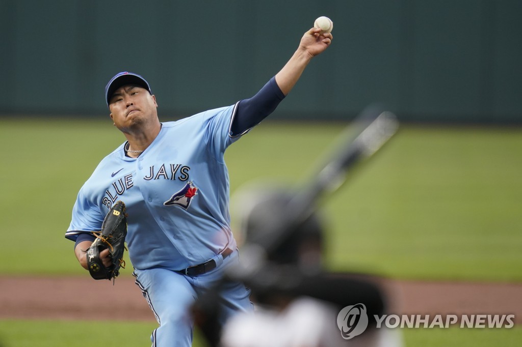 류현진의 즐거운 '꾀꼬리 사냥'…볼티모어전서 8승 중 3승 수확