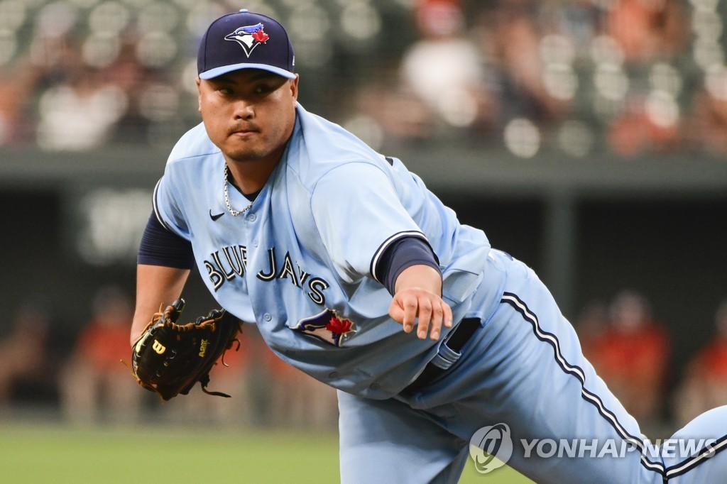 류현진 볼티모어전서 승리…전반기 8승 5패 ERA 3.56으로 마감