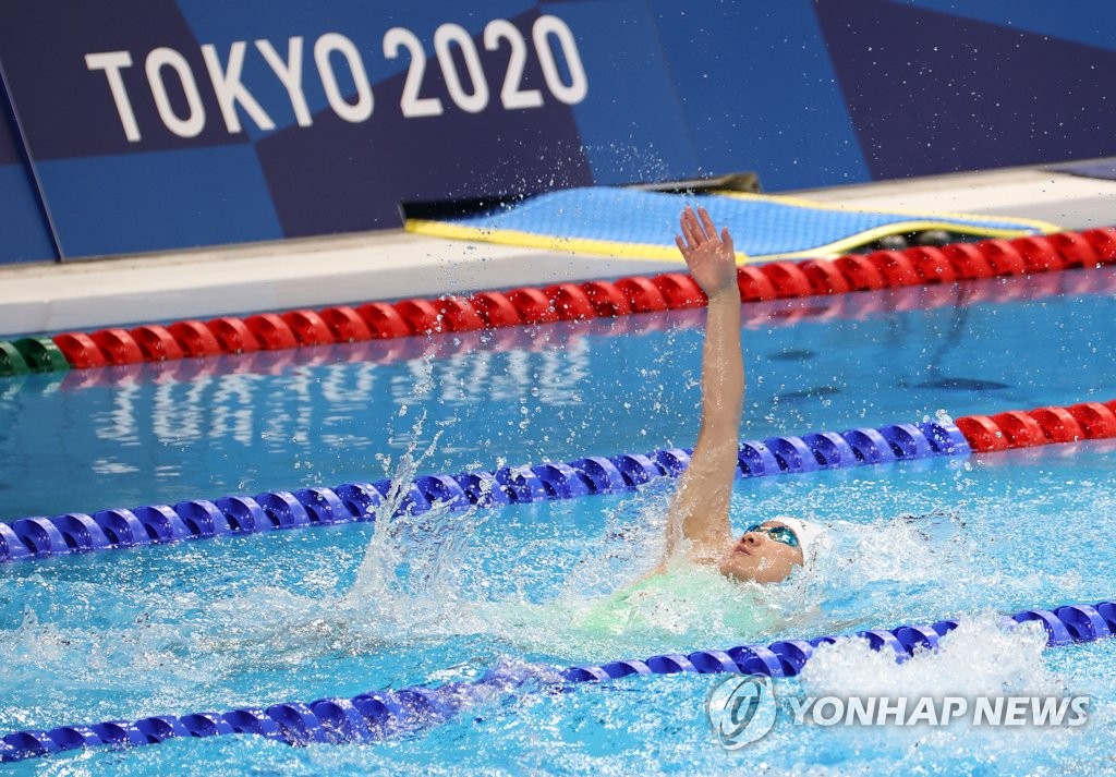 -올림픽- 최연소 이은지, 배영 200ｍ 예선 18위로 준결승 불발