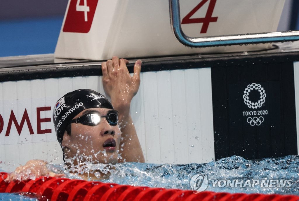 -올림픽- 황선우, 한국수영 9년 만의 결승서 자유형 200ｍ 7위