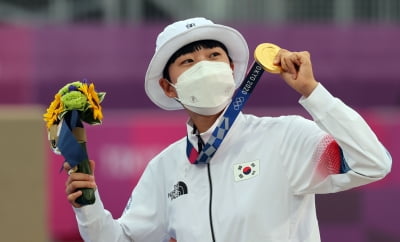 여자양궁 개인전 金 안산, 한국선수 최초 하계올림픽 3관왕