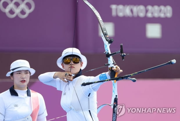 여자양궁, 벨라루스 꺾고 결승 진출…단체전 9연패까지 '1승'