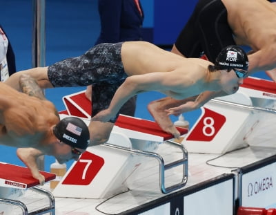 [속보] 황선우, 자유형 100ｍ 결승서 5위…47초82