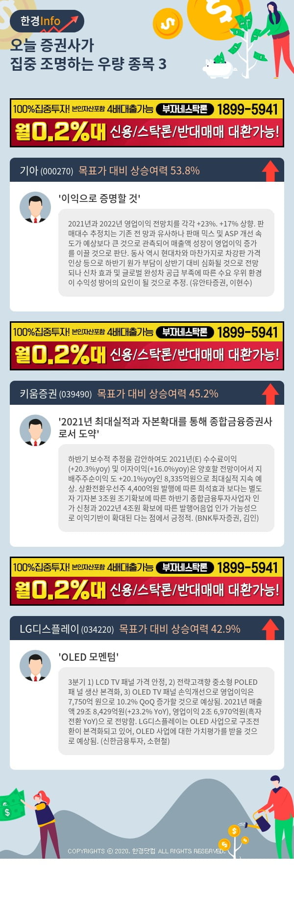 [포커스]오늘 증권사가 집중 조명하는 우량 종목 3