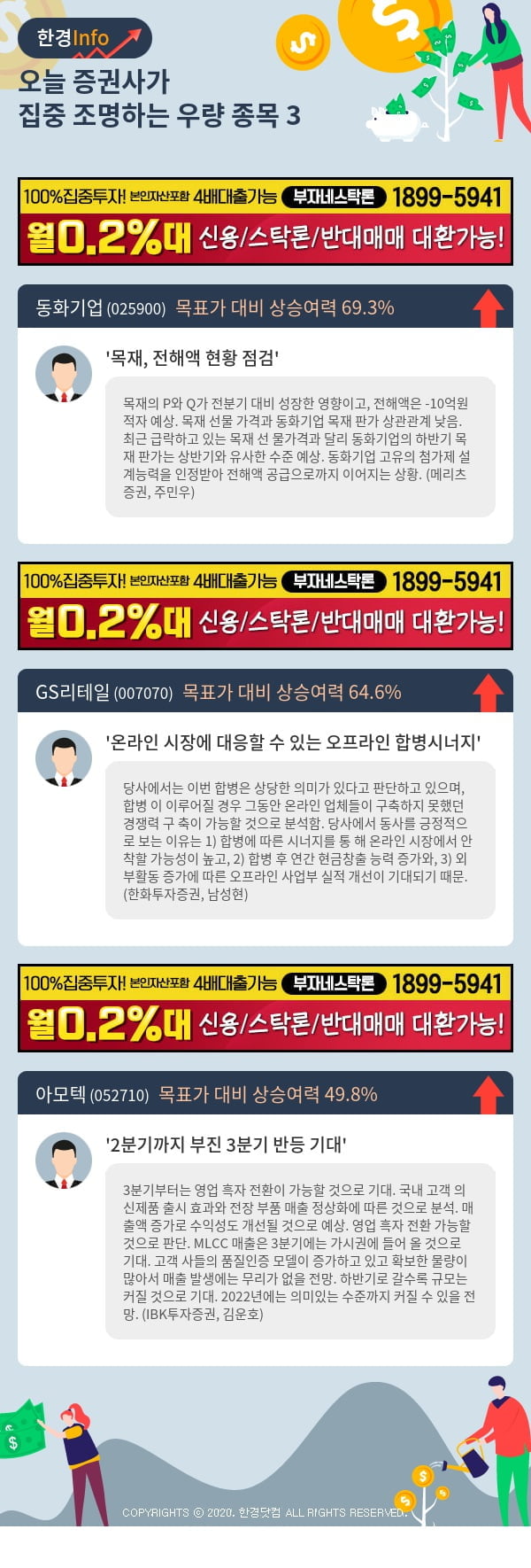 [포커스]오늘 증권사가 집중 조명하는 우량 종목 3