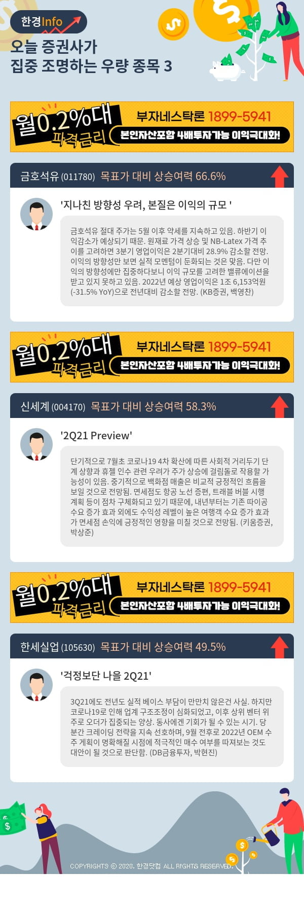 [포커스]오늘 증권사가 집중 조명하는 우량 종목 3