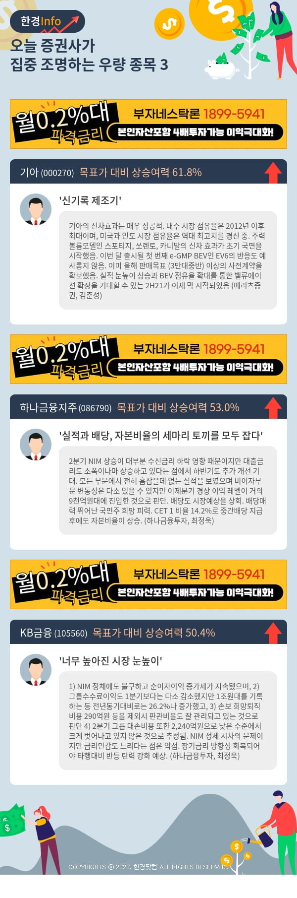 [핫클릭]오늘 증권사가 집중 조명하는 우량 종목 3