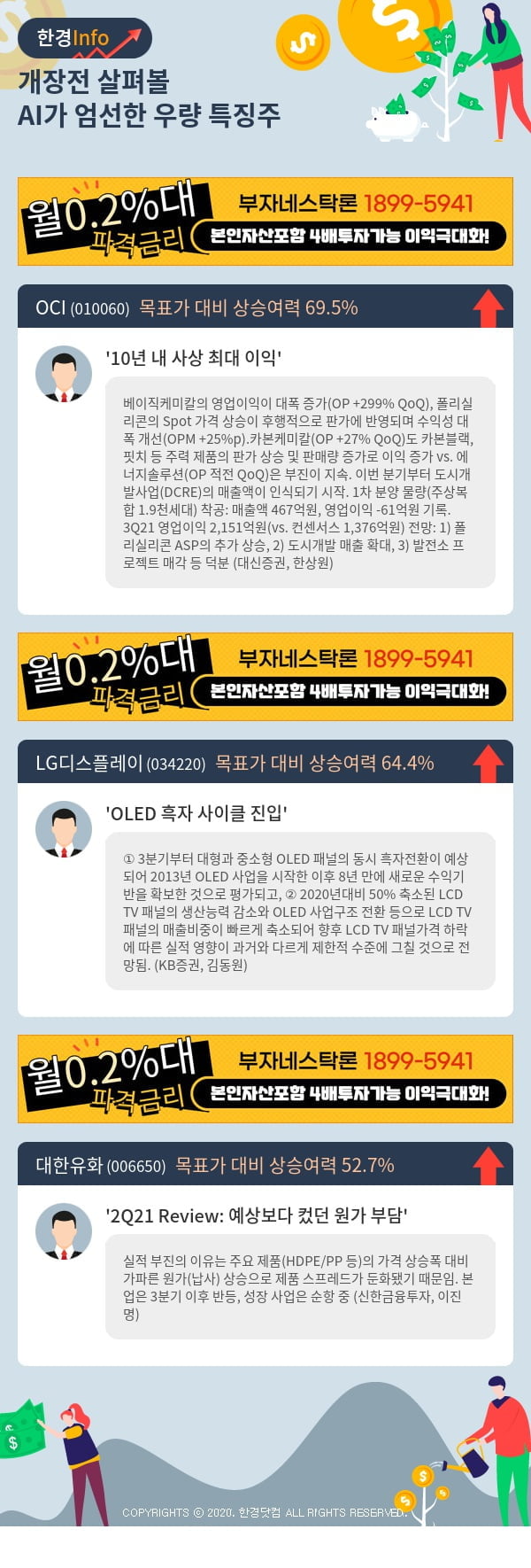 [핫클릭]개장전 살펴볼 AI가 엄선한 우량 특징주