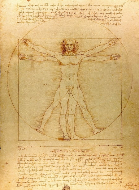 비트루비우스적 인간, 1490, 아카데미아 미술관