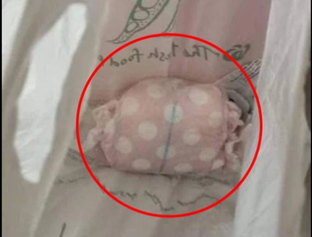 사용된 아기 기저귀가 식료품과 함께 택배로 배달됐다/사진=페이스북 