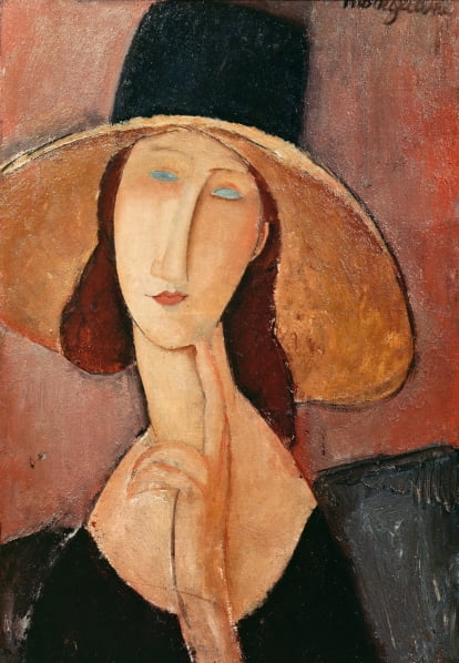 '큰 모자를 쓴 잔 에뷔테른', 1918