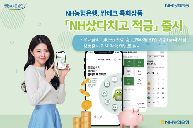 농협은행이 총 2.0% 금리를 제공하는 'NH샀다치고 적금'을 출시한다. (사진 = 농협은행)