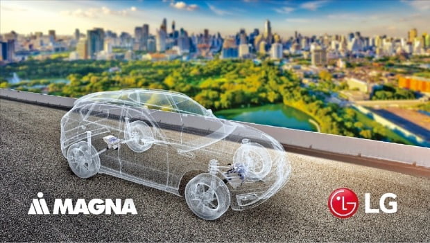 LG전자는 지난 7월 글로벌 3위 자동차 부품업체인 캐나다 마그나 인터내셔널과 전기차 파워트레인 분야 합작법인 ‘LG마그나 이파워트레인’을 설립했다. /㈜LG 제공
 