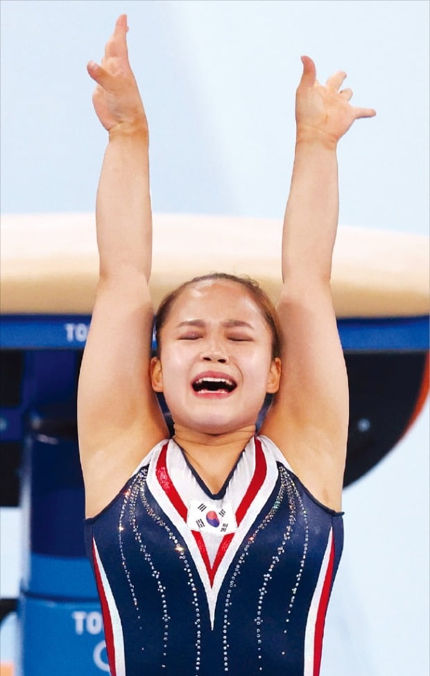 [포토] '여홍철 딸' 여서정 도마 銅…한국 첫 '父女 메달'