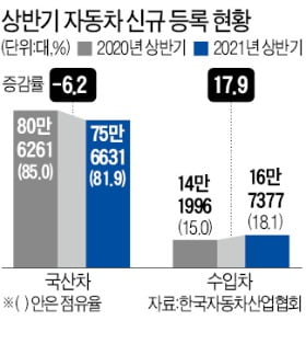 수입차는 질주하는데…국산차 '3중 역차별'에 후진