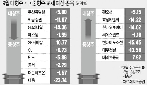 "대형주→중형주 이동 종목에 주목하라"