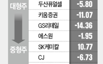 "대형주→중형주 이동 종목에 주목하라"