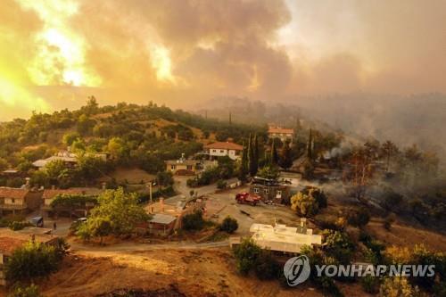 에르도안 "터키 남서부 대규모 산불 방화 용의자 1명 체포"