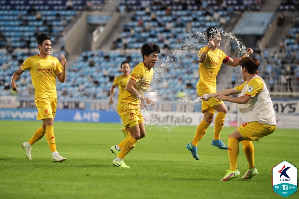 K리그1 광주, 대구 잡고 2연승…최하위 벗어나 10위로 도약